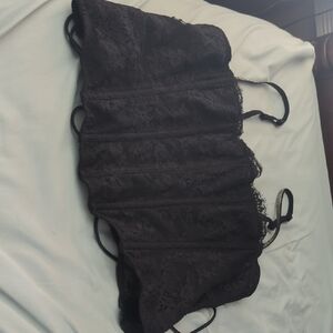 Victoria's Secret Black Floral Lace Top